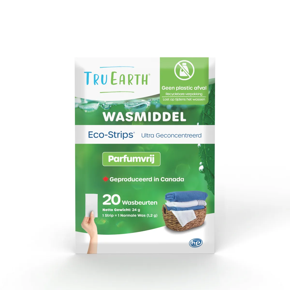 Pak Tru Earth wasstrips parfumvrij